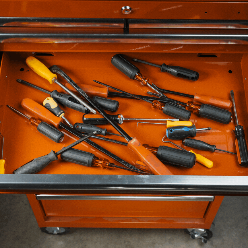 Turn Screwdrivers mess into an organized toolbox