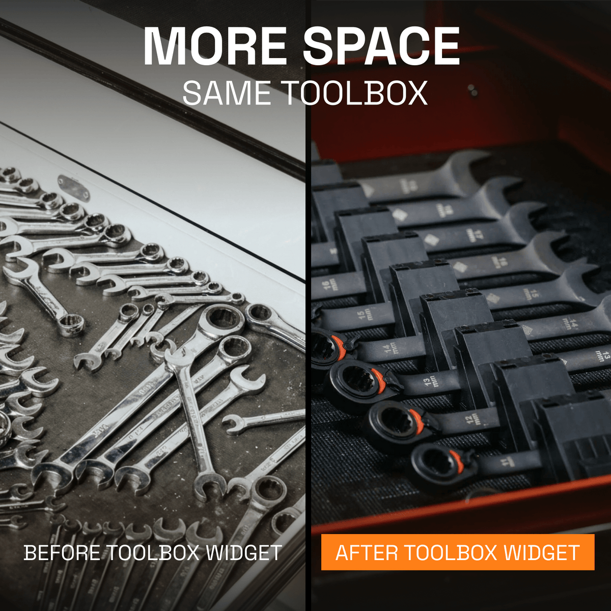 Large Wrench Organizers - Angled - Toolbox Widget USA