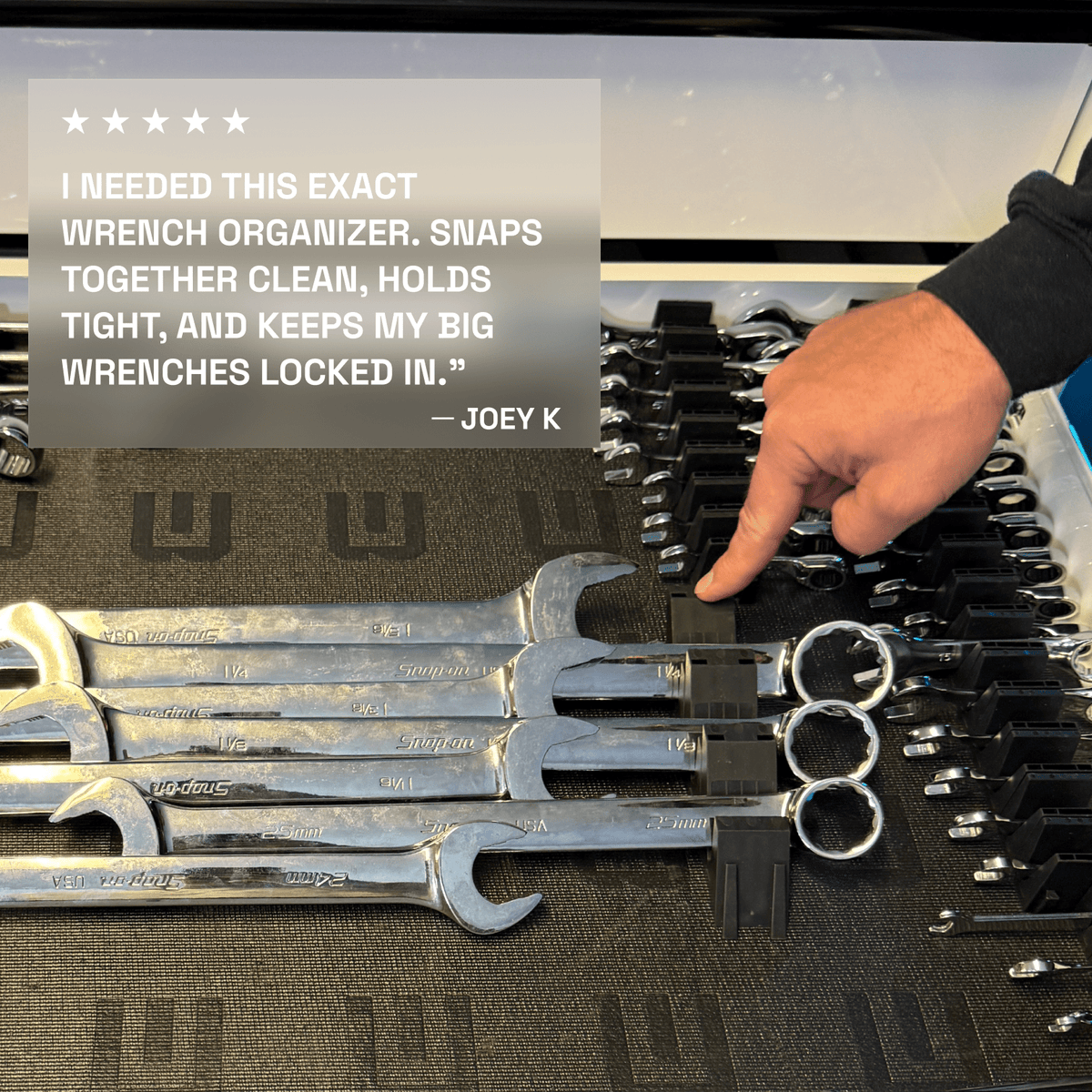 Large Wrench Organizers - Angled - Toolbox Widget USA