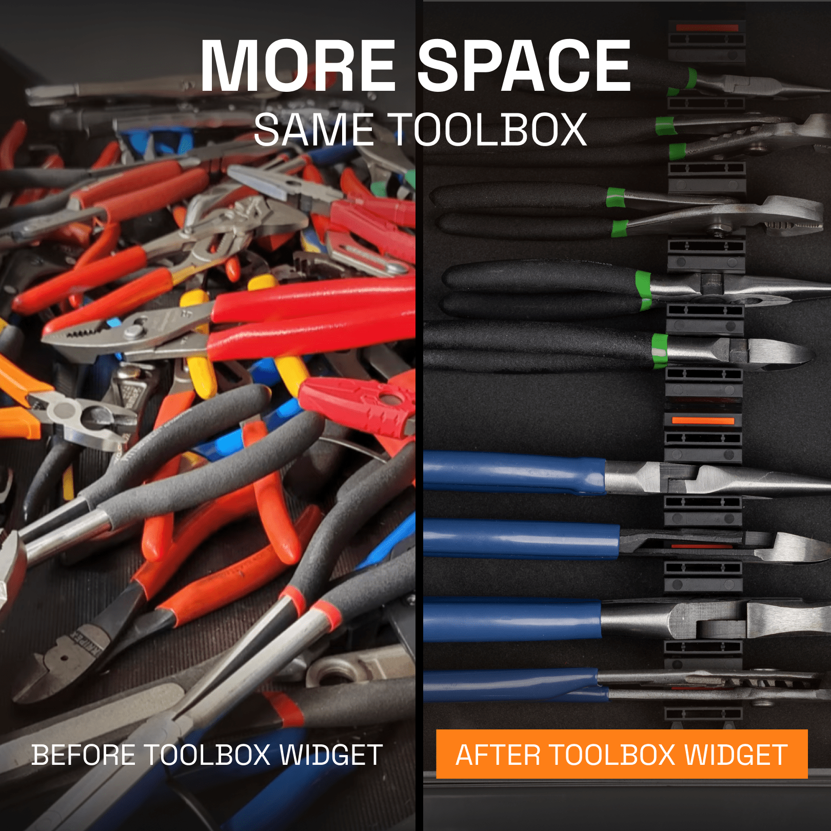 Plier Organizers - Vertical - Toolbox Widget USA